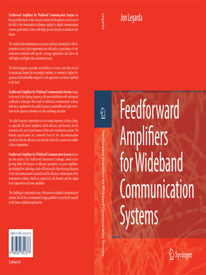 cover image of Feedforward Amplifiers for Wideband Communication Systems